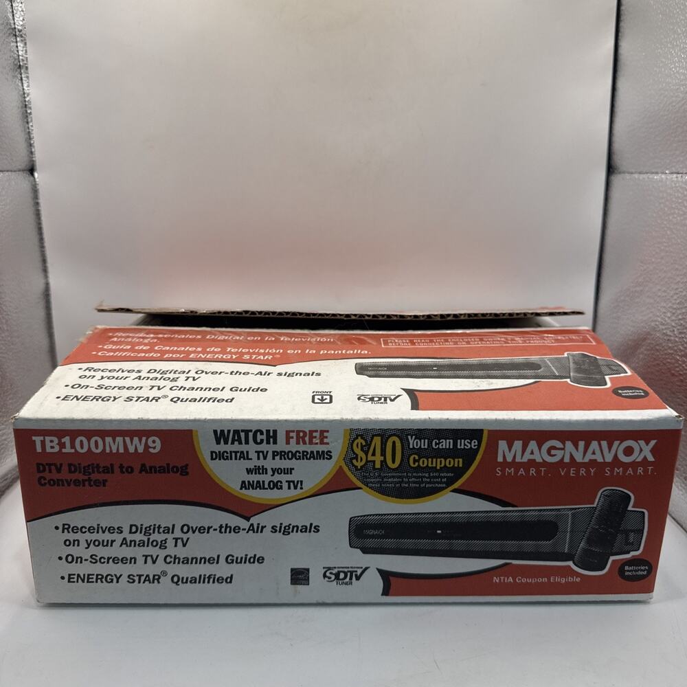 Magnavox TB100MW9 DTV Digital To Analog Converter With Remote New in Box *